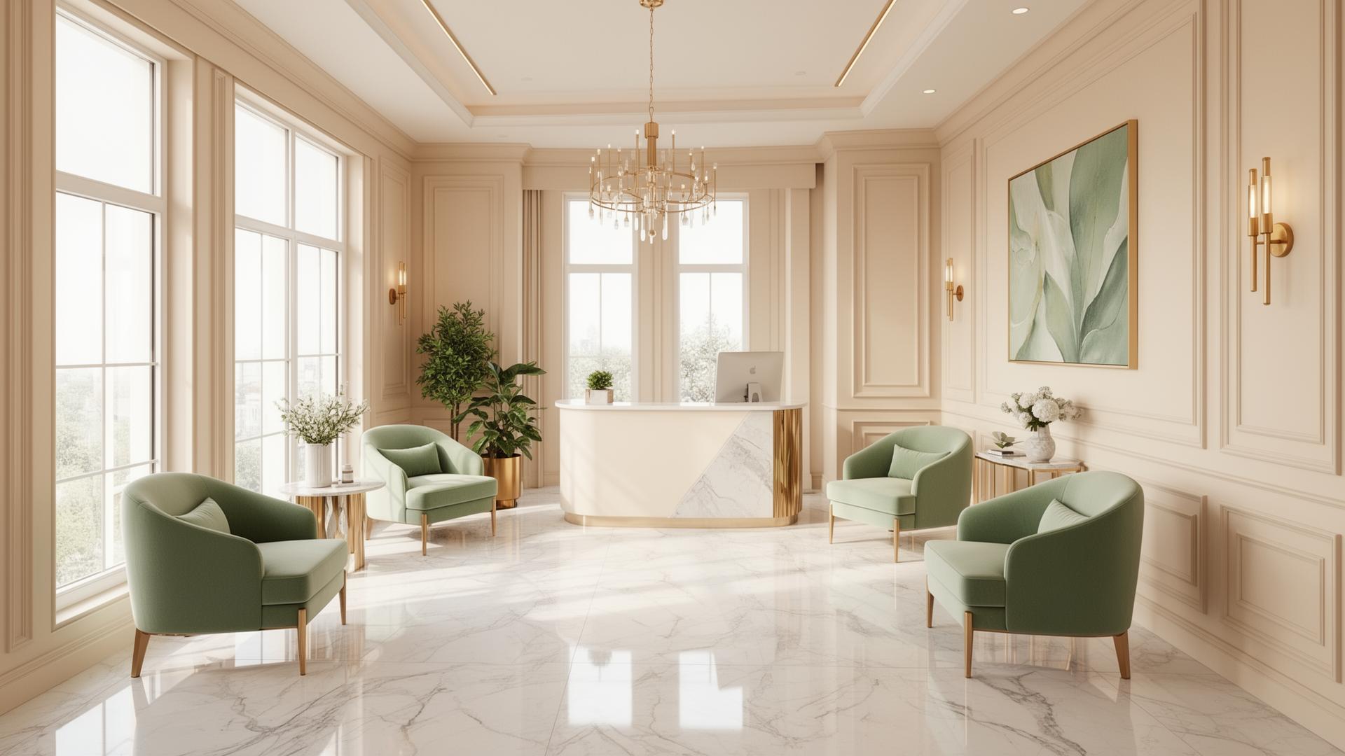 Modern regenerative medicine clinic in Istanbul, Turkey with warm natural light